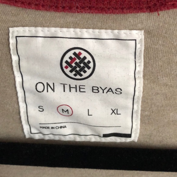 Men’s On The Byas 3/4 sleeve baseball tee. - Picture 3 of 4